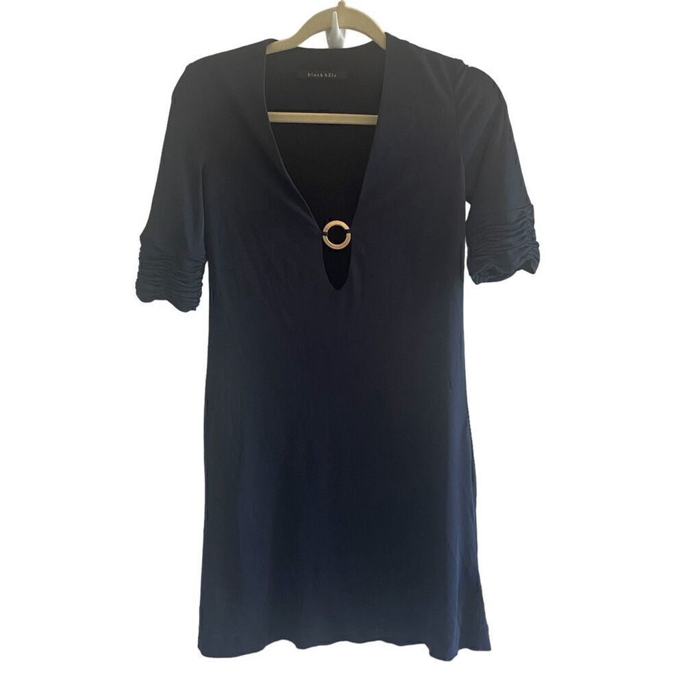 Black Halo Navy Blue Short Mini Bodycon Dress Women’s Size XS 0 2 Wedding Guest